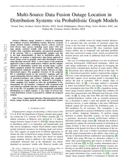 Multi-Source Data Fusion Outage Location in Distribution Systems via
  Probabilistic Graph Models