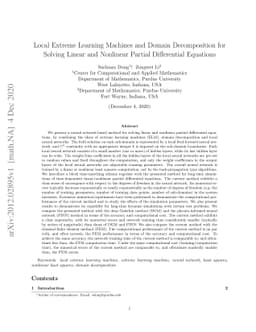 Local Extreme Learning Machines and Domain Decomposition for Solving
  Linear and Nonlinear Partial Differential Equations