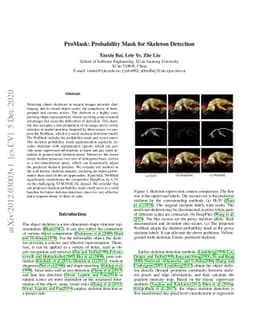 ProMask: Probability Mask for Skeleton Detection