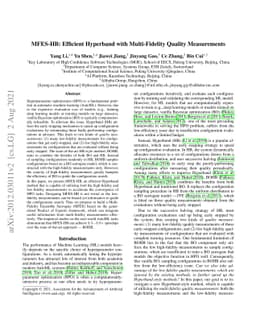 MFES-HB: Efficient Hyperband with Multi-Fidelity Quality Measurements