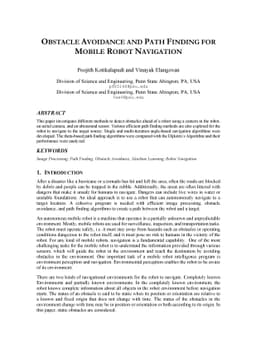 Obstacle avoidance and path finding for mobile robot navigation