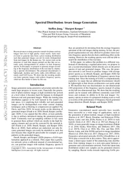 Spectral Distribution Aware Image Generation