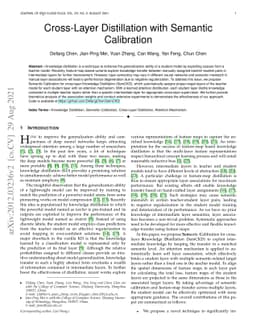 Cross-Layer Distillation with Semantic Calibration