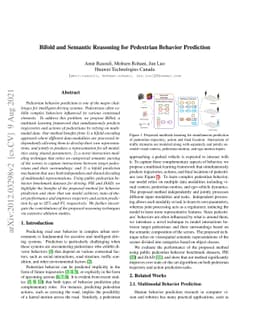 Bifold and Semantic Reasoning for Pedestrian Behavior Prediction