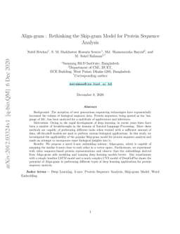Align-gram : Rethinking the Skip-gram Model for Protein Sequence
  Analysis