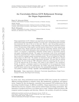 An Uncertainty-Driven GCN Refinement Strategy for Organ Segmentation