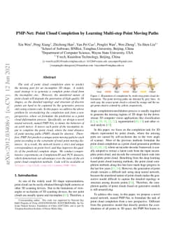 PMP-Net: Point Cloud Completion by Learning Multi-step Point Moving
  Paths