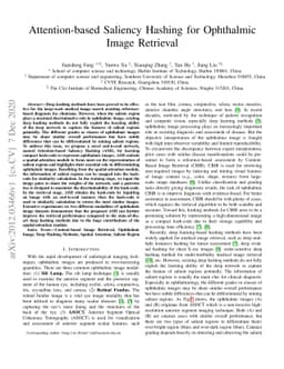 Attention-based Saliency Hashing for Ophthalmic Image Retrieval