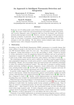 An Approach to Intelligent Pneumonia Detection and Integration