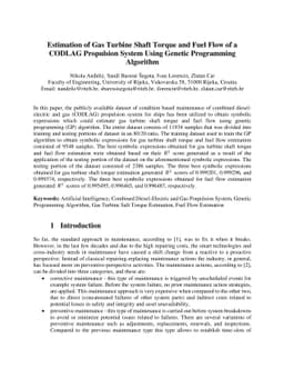 Estimation of Gas Turbine Shaft Torque and Fuel Flow of a CODLAG
  Propulsion System Using Genetic Programming Algorithm