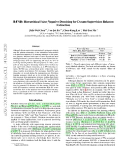H-FND: Hierarchical False-Negative Denoising for Distant Supervision
  Relation Extraction