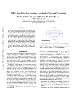 PPKE: Knowledge Representation Learning by Path-based Pre-training
