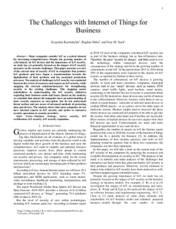 The Challenges with Internet of Things for Business