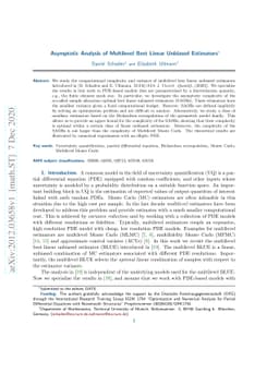 Asymptotic Analysis of Multilevel Best Linear Unbiased Estimators