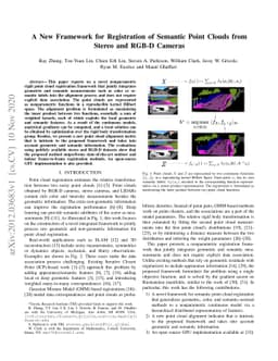 A New Framework for Registration of Semantic Point Clouds from Stereo
  and RGB-D Cameras
