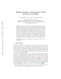 Bringing Cognitive Augmentation to Web Browsing Accessibility