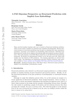 A PAC-Bayesian Perspective on Structured Prediction with Implicit Loss
  Embeddings