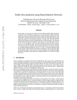 Traffic flow prediction using Deep Sedenion Networks