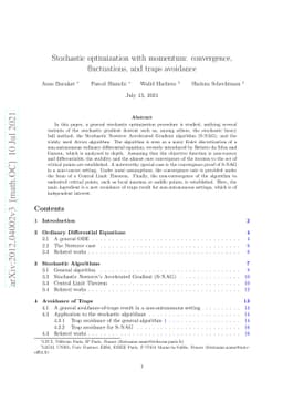 Stochastic optimization with momentum: convergence, fluctuations, and
  traps avoidance