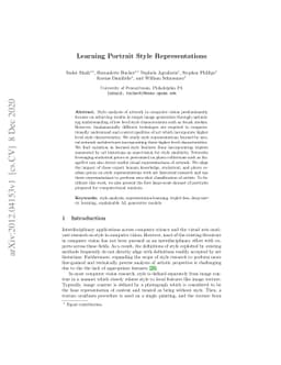 Learning Portrait Style Representations