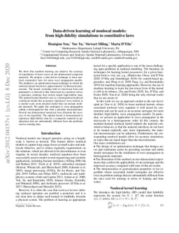 Data-driven learning of nonlocal models: from high-fidelity simulations
  to constitutive laws