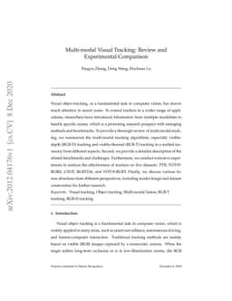 Multi-modal Visual Tracking: Review and Experimental Comparison