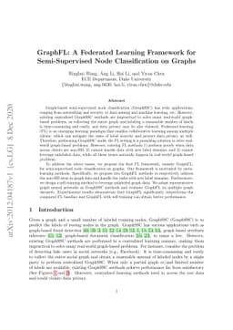 GraphFL: A Federated Learning Framework for Semi-Supervised Node
  Classification on Graphs