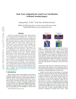 Scale Aware Adaptation for Land-Cover Classification in Remote Sensing
  Imagery