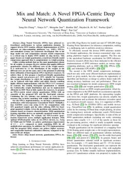 Mix and Match: A Novel FPGA-Centric Deep Neural Network Quantization
  Framework