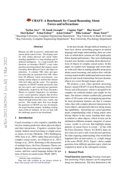 CRAFT: A Benchmark for Causal Reasoning About Forces and inTeractions