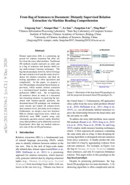 From Bag of Sentences to Document: Distantly Supervised Relation
  Extraction via Machine Reading Comprehension