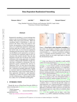 Data-Dependent Randomized Smoothing