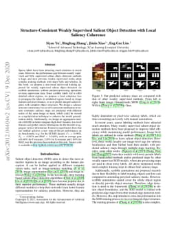 Structure-Consistent Weakly Supervised Salient Object Detection with
  Local Saliency Coherence