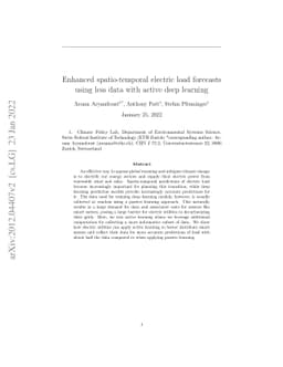 Enhanced spatio-temporal electric load forecasts using less data with
  active deep learning