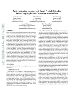 Split: Inferring Unobserved Event Probabilities for Disentangling
  Brand-Customer Interactions