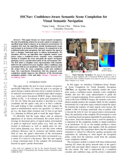 SSCNav: Confidence-Aware Semantic Scene Completion for Visual Semantic
  Navigation