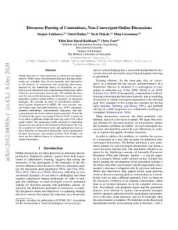 Discourse Parsing of Contentious, Non-Convergent Online Discussions