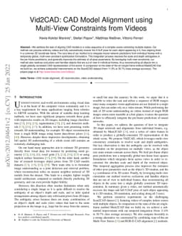 Vid2CAD: CAD Model Alignment using Multi-View Constraints from Videos