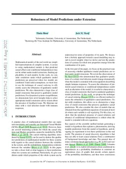 Robustness of Model Predictions under Extension
