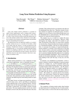 Long Term Motion Prediction Using Keyposes