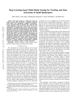 Deep Learning based Multi-Modal Sensing for Tracking and State
  Extraction of Small Quadcopters