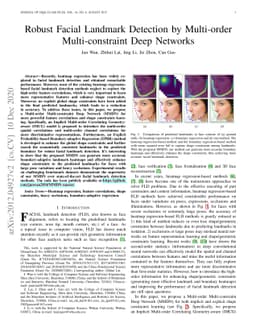 Robust Facial Landmark Detection by Multi-order Multi-constraint Deep
  Networks