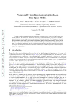 Variational System Identification for Nonlinear State-Space Models