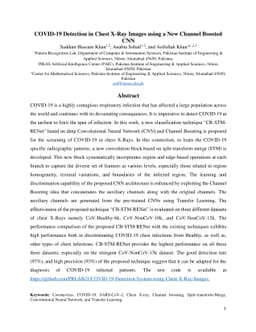 COVID-19 Detection in Chest X-Ray Images using a New Channel Boosted CNN