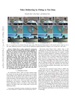 Video Deblurring by Fitting to Test Data