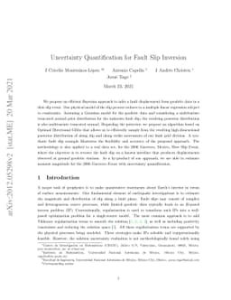 Uncertainty quantification for fault slip inversion