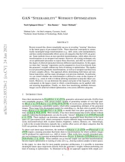GAN "Steerability" without optimization