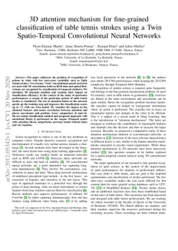 3D attention mechanism for fine-grained classification of table tennis
  strokes using a Twin Spatio-Temporal Convolutional Neural Networks