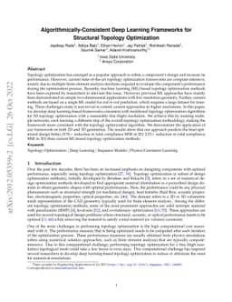 Algorithmically-Consistent Deep Learning Frameworks for Structural
  Topology Optimization