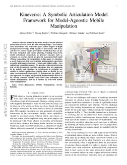 Kineverse: A Symbolic Articulation Model Framework for Model-Agnostic
  Mobile Manipulation
